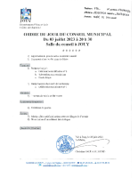 2023 26 06 PAD T4 Ordre du Jour Conseil Municipal de Jouy du 03 07 2023p