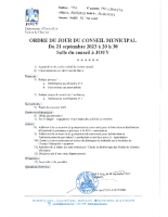 2023 09 14 PAD T4 ODJ Conseil Municipal de la commune de Jouy du 21 09 2023 P